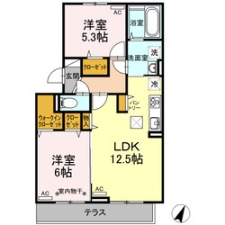 荒井駅 徒歩6分 1階の物件間取画像